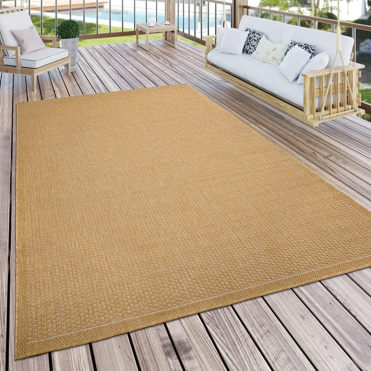 duurzaam effen buiten kleed 200×280 cm weerbestendig tapijt voor