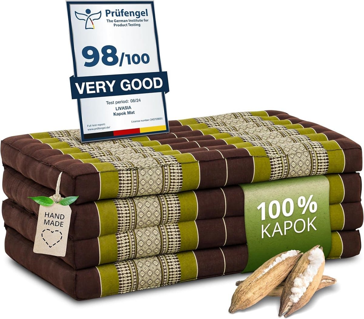 duurzaam kapok klapmatras 200x80cm gastenmatras plooibaar yogamat opvouwbaar ligbed