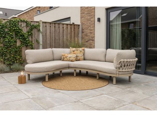 Emilia organische rope lounge hoekbank - Latte/Beige