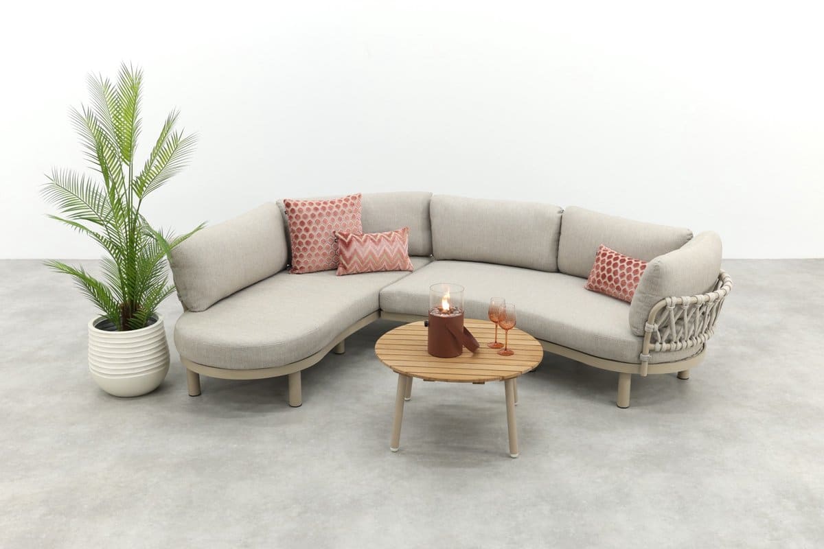 emilia/mindo organische rope loungeset latte/beige