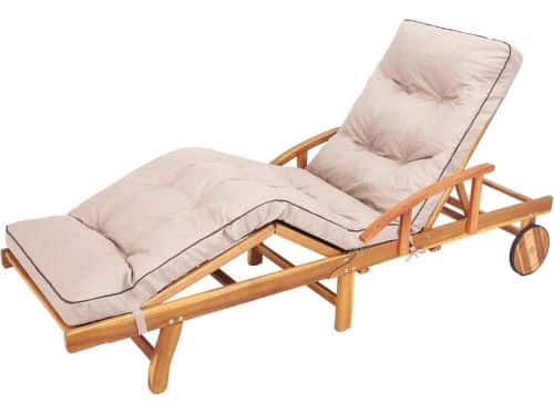 Extra Dik Tuinligstoelkussen 200x55 cm - Comfortabel Gewatteerd Kussen voor