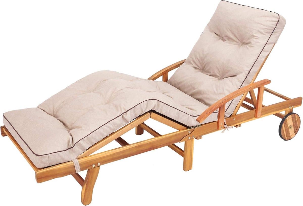 extra dik tuinligstoelkussen 200×55 cm comfortabel gewatteerd kussen voor