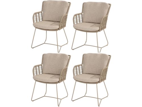 Fabrice tuinstoel latte 4 Seasons Outdoor set van 4