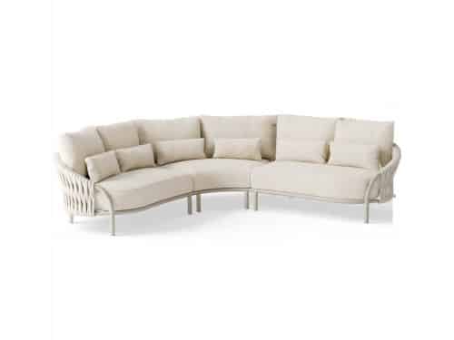 Feroli hoek loungeset 3 delig Camel sand | Misty rope | Beachy bouclé SUNS
