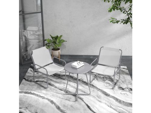 FloraGrace Bistroset 3-Delig - 2 Stoelen En Ronde Tafel