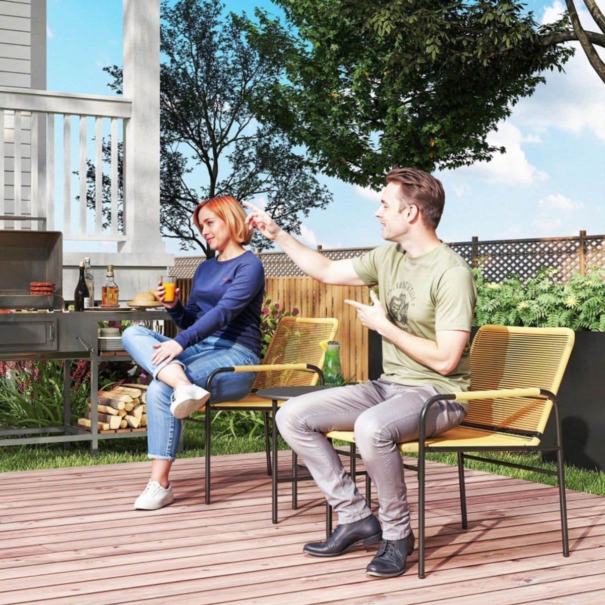 floragrace bistroset 3 delig 2 stoelen en tafel voor