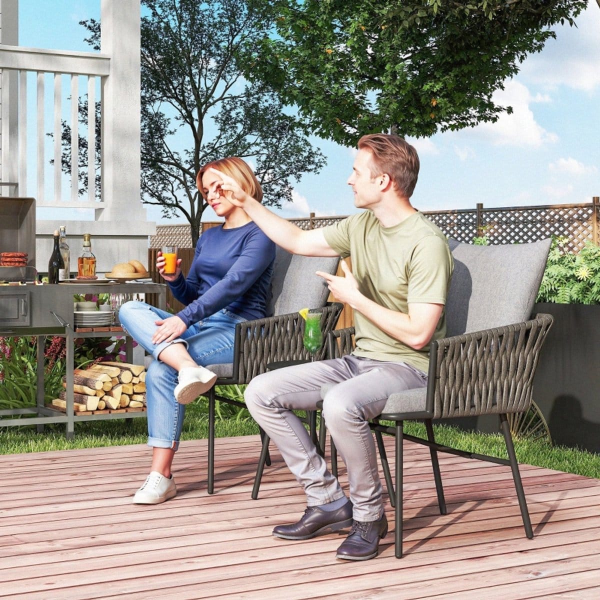 floragrace bistroset 3 delig 2 stoelen en tafel voor