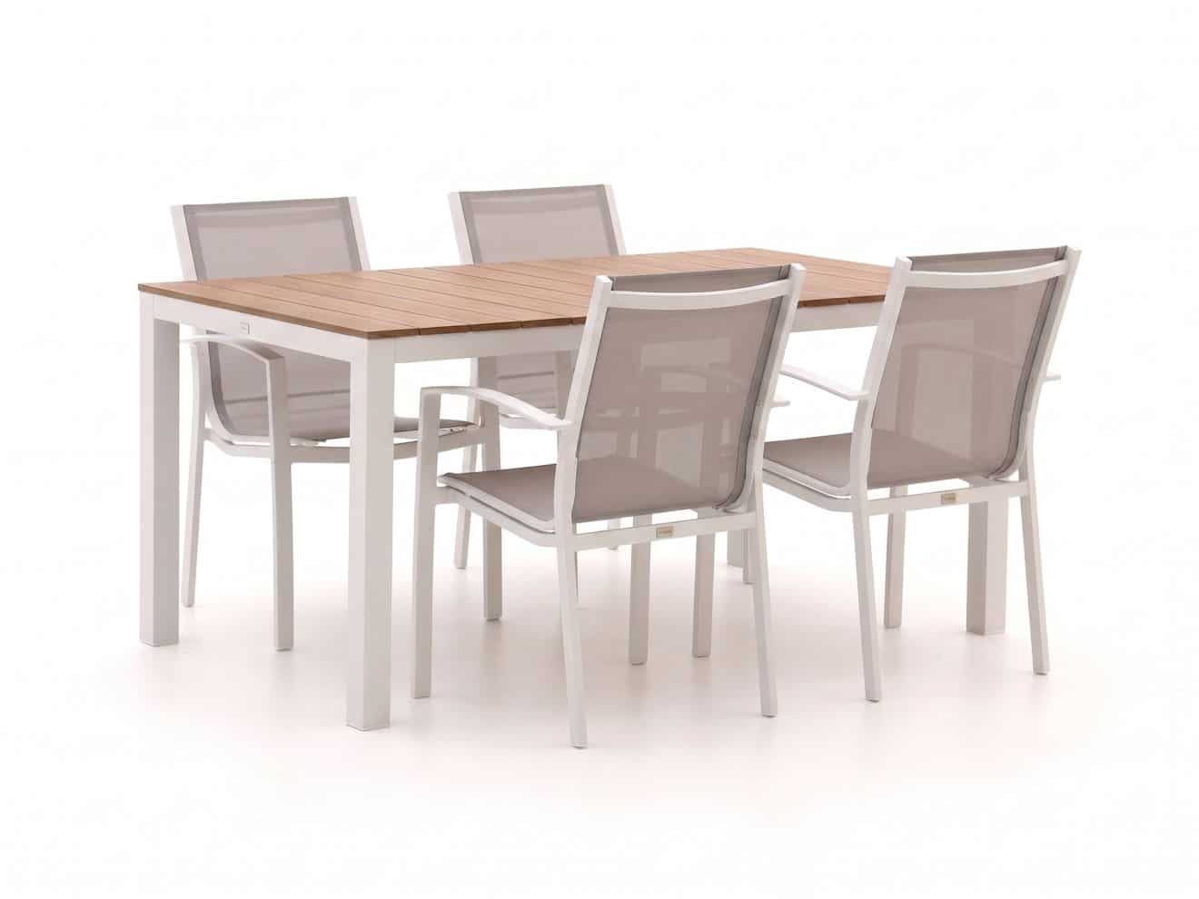 forza altea/fidenza 160cm dining tuinset 5 delig stapelbaar laagste prijsgarantie!