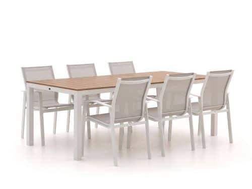 Forza Altea/Fidenza 220cm dining tuinset 7-delig stapelbaar - Laagste prijsgarantie!