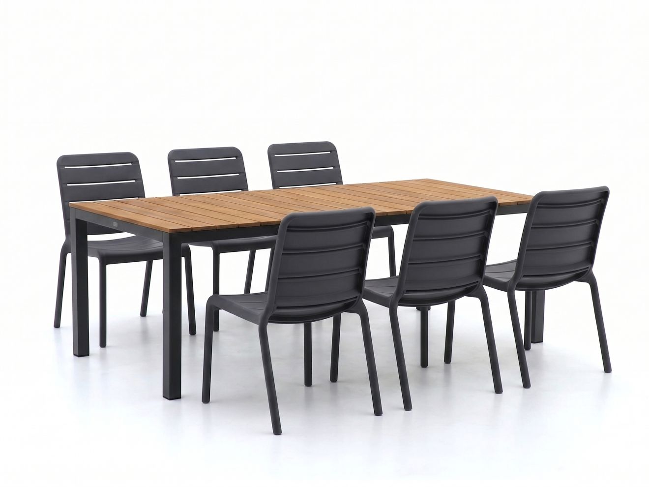 forza narni/fidenza 220cm dining tuinset 7 delig stapelbaar laagste prijsgarantie!