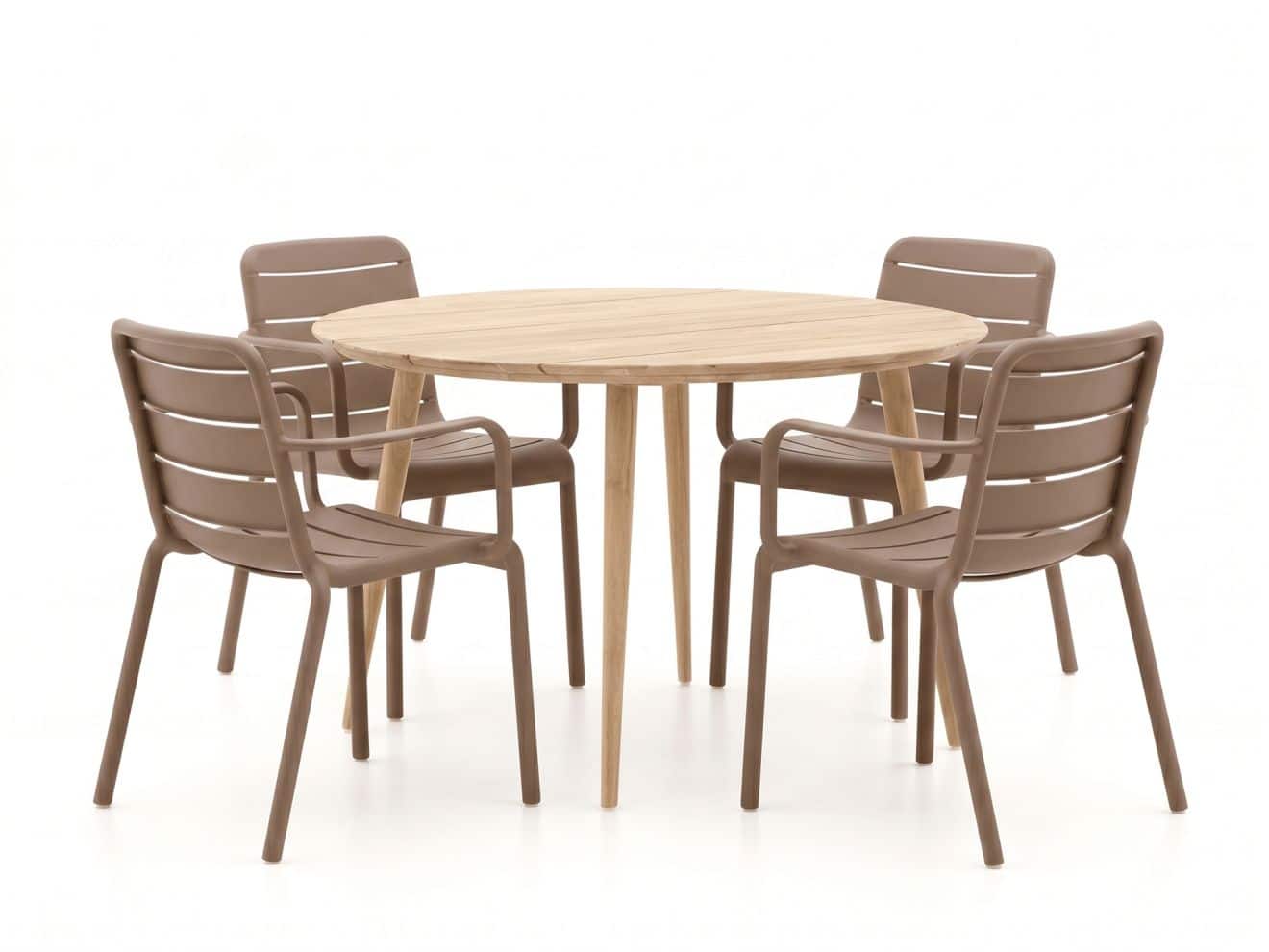 forza narni/rough k ø 115cm dining tuinset 5 delig stapelbaar laagste prijsgarantie!