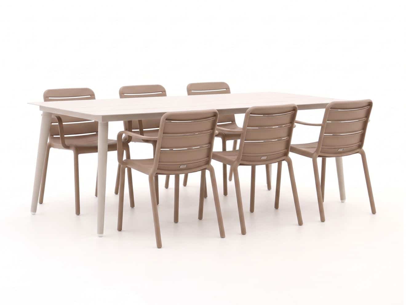 forza narni/sora 220cm dining tuinset 7 delig stapelbaar laagste prijsgarantie!