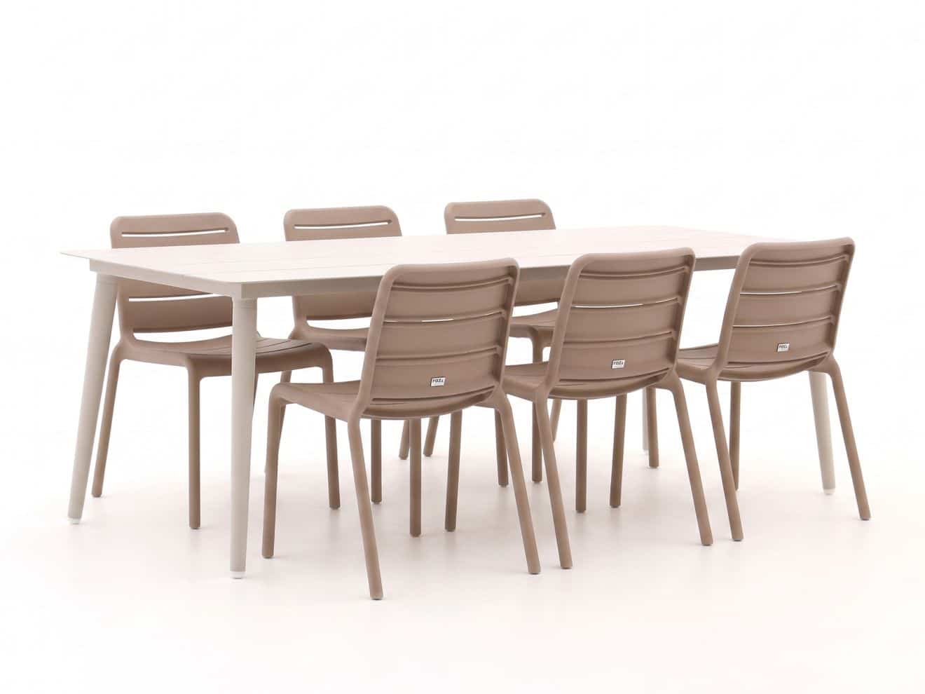 forza narni/sora 220cm dining tuinset 7 delig stapelbaar laagste prijsgarantie!