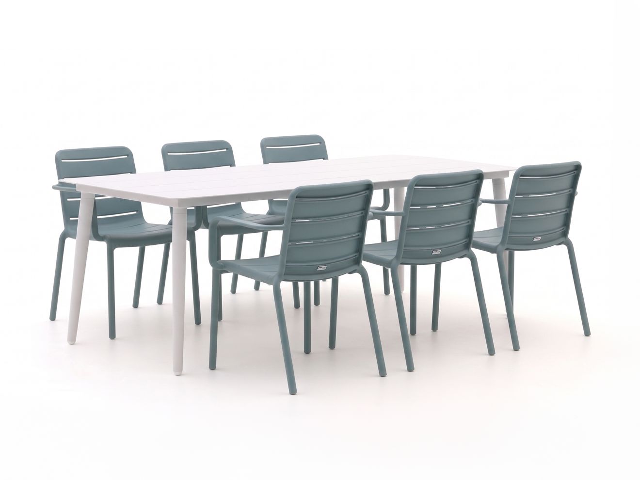 forza narni/sora 220cm dining tuinset 7 delig stapelbaar laagste prijsgarantie!