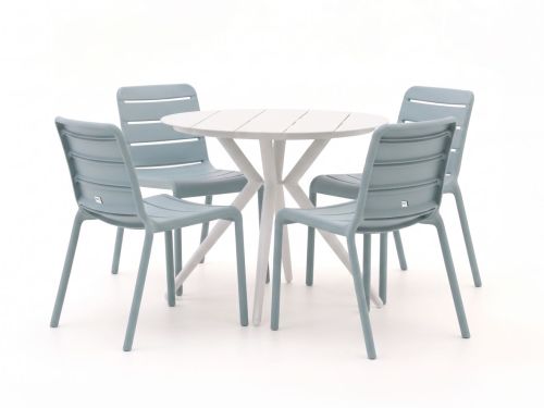 Forza Narni/Sora ø 90cm dining tuinset 5-delig stapelbaar - Laagste prijsgarantie!