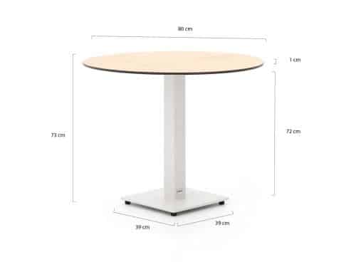 Forza Orta tuintafel ø80cm (h:73cm) - Laagste prijsgarantie!