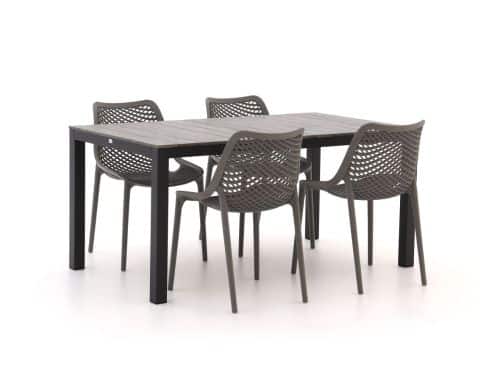 Forza Ripi/Fidenza 160cm dining tuinset 5-delig stapelbaar - Laagste prijsgarantie!