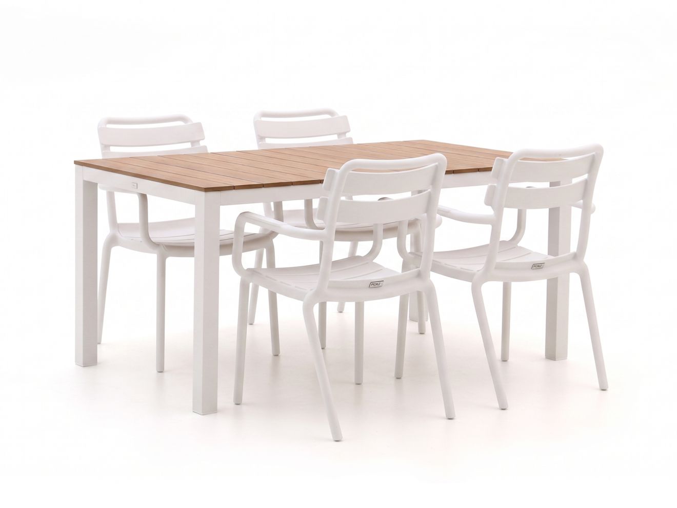 forza vico/fidenza 160cm dining tuinset 5 delig stapelbaar laagste prijsgarantie!