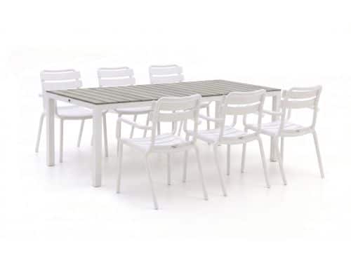 Forza Vico/Fidenza 220cm dining tuinset 7-delig stapelbaar - Laagste prijsgarantie!