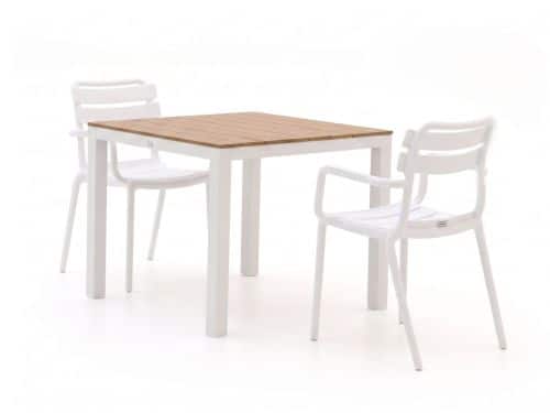 Forza Vico/Fidenza 90cm dining tuinset 3-delig stapelbaar - Laagste prijsgarantie!