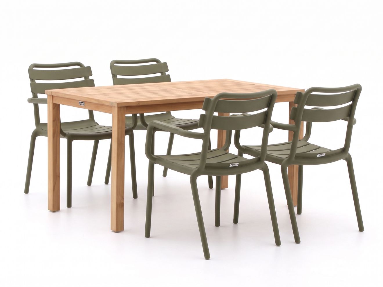 forza vico/liverpool 145cm dining tuinset 5 delig stapelbaar laagste prijsgarantie!