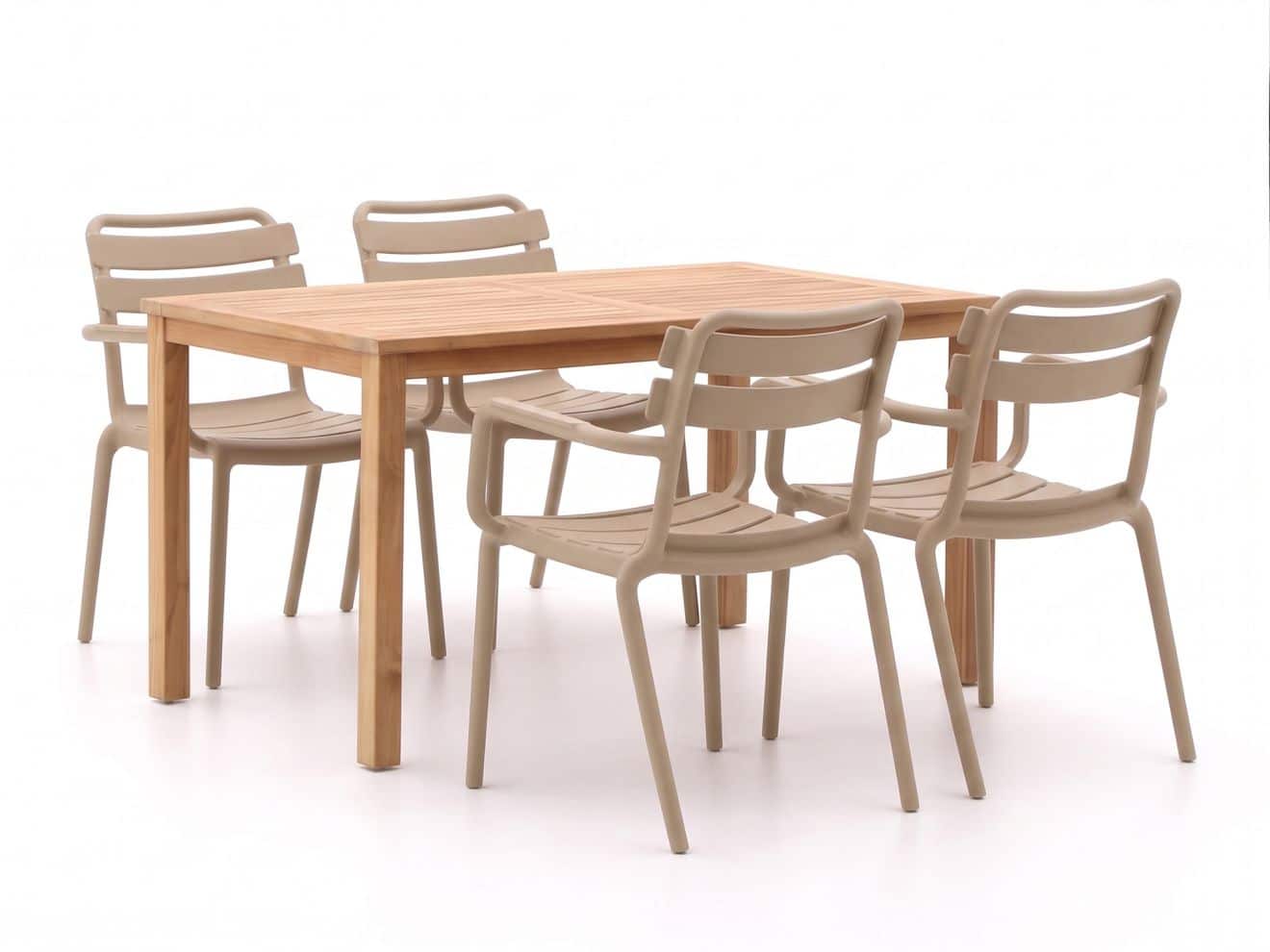 forza vico/liverpool 145cm dining tuinset 5 delig stapelbaar laagste prijsgarantie!
