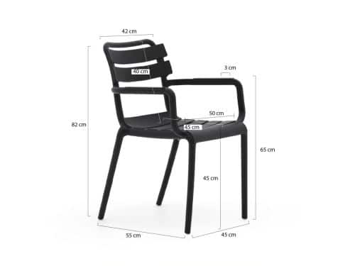 Forza Vico/Sora 220cm dining tuinset 7-delig stapelbaar - Laagste prijsgarantie!