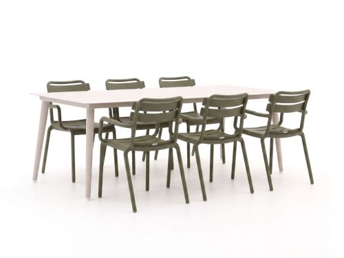 Forza Vico/Sora 220cm dining tuinset 7-delig stapelbaar - Laagste prijsgarantie!