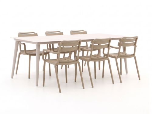 Forza Vico/Sora 220cm dining tuinset 7-delig stapelbaar - Laagste prijsgarantie!