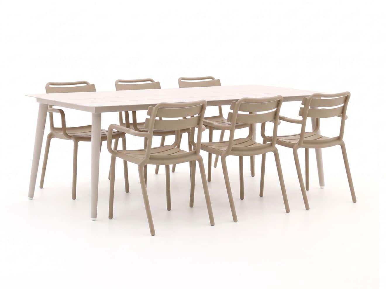 forza vico/sora 220cm dining tuinset 7 delig stapelbaar laagste prijsgarantie!