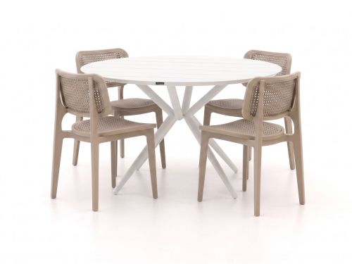 Forza Xitta/Sora ø127cm dining tuinset 5-delig - Laagste prijsgarantie!