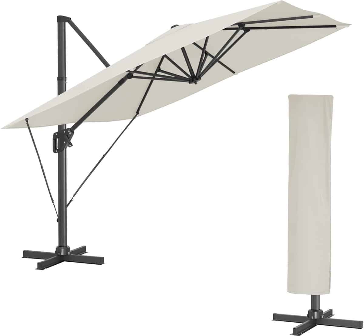 furnstar parasol 290 x 290 cm zweefparasol
