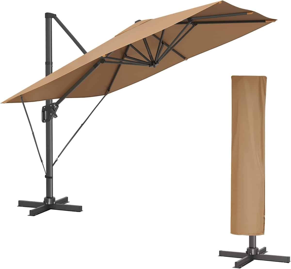 furnstar parasol 290 x 290 cm zweefparasol