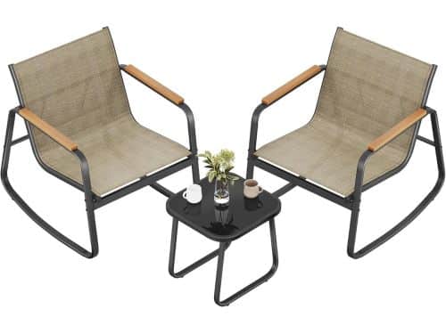 Furnstar Tuinmeubelset - Balkonset- Terras meubel - Kunstvezelweefsel -3-delig