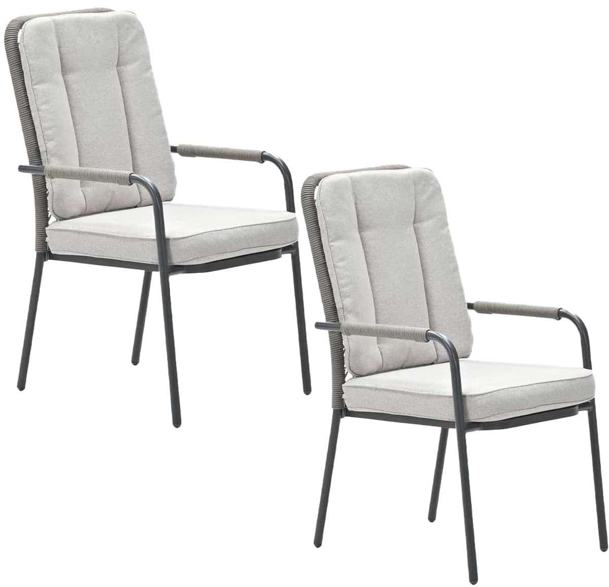 garden impressions aleria tuinstoel taupe 2 stuks