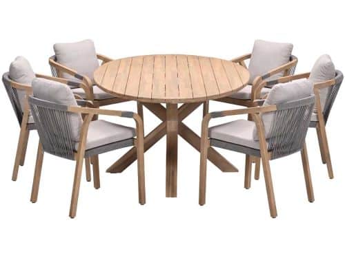 Garden Impressions Alora tuinset 7-delig - Tamako tuintafel ovaal 220x115