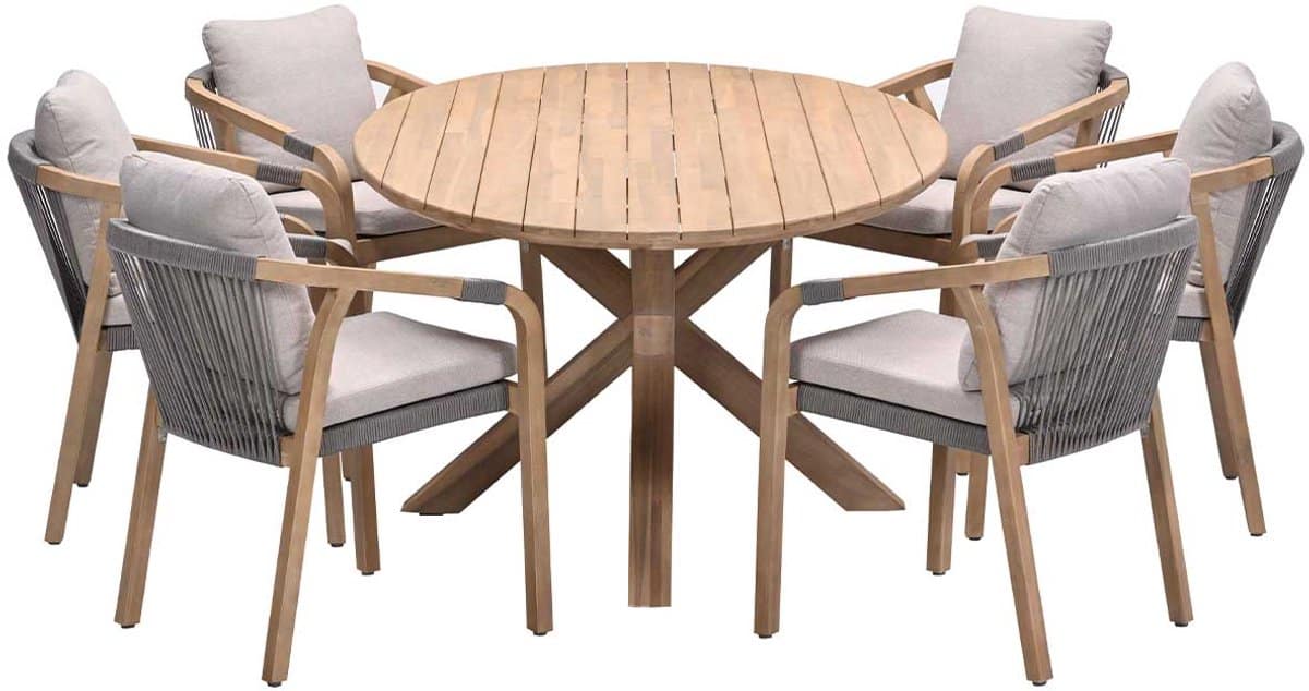 garden impressions alora tuinset 7 delig tamako tuintafel ovaal 220×115