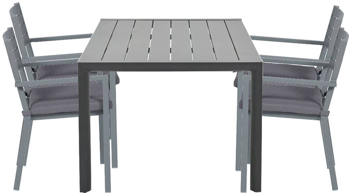 garden impressions amarillo tuinset 5 delig donker grijs adana tuintafel