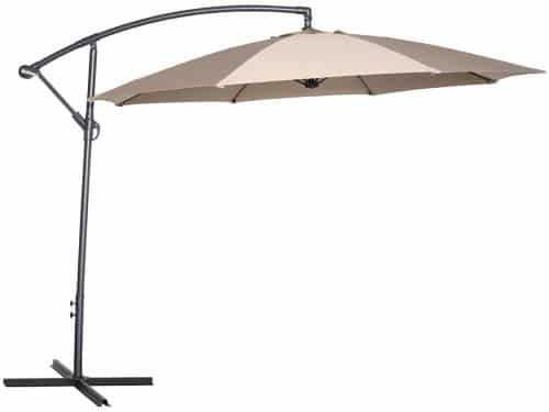 Garden Impressions Athene zweefparasol Ø300 cm - taupe doek /