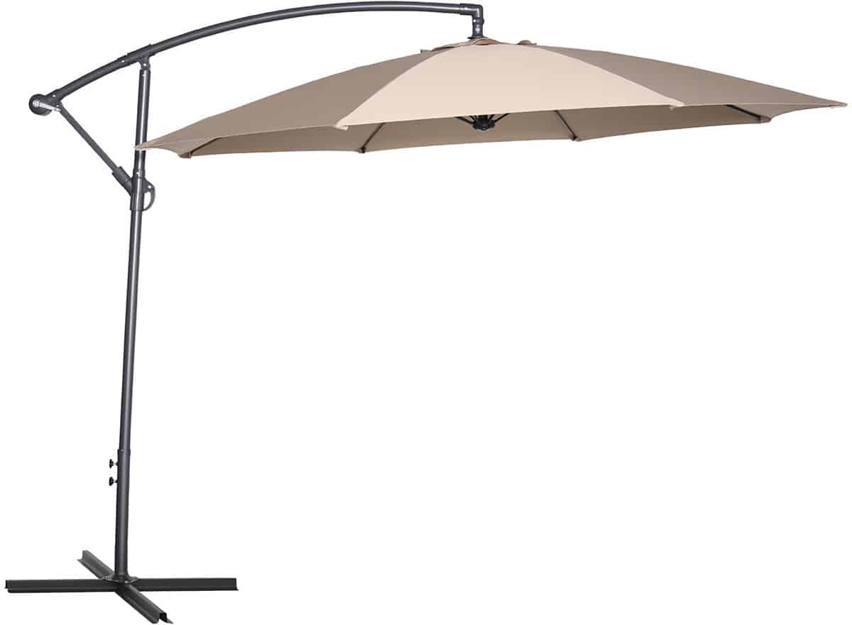 garden impressions athene zweefparasol Ø300 cm taupe doek /