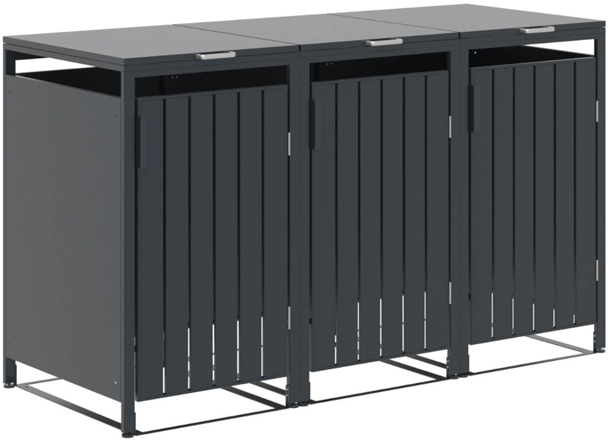 garden impressions binport containerberging 204x80x118 cm donker grijs