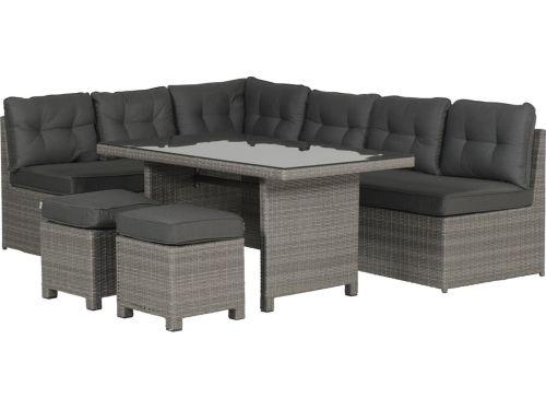 Garden Impressions Coral lounge/dining set 5-delig - organic grey