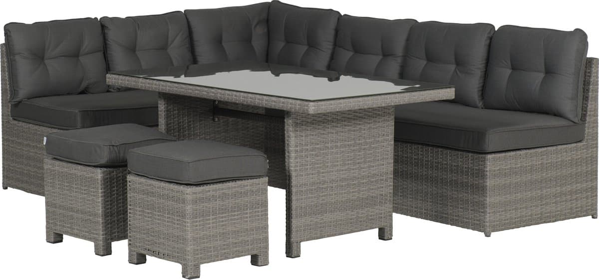 garden impressions coral lounge/dining set 5 delig organic grey