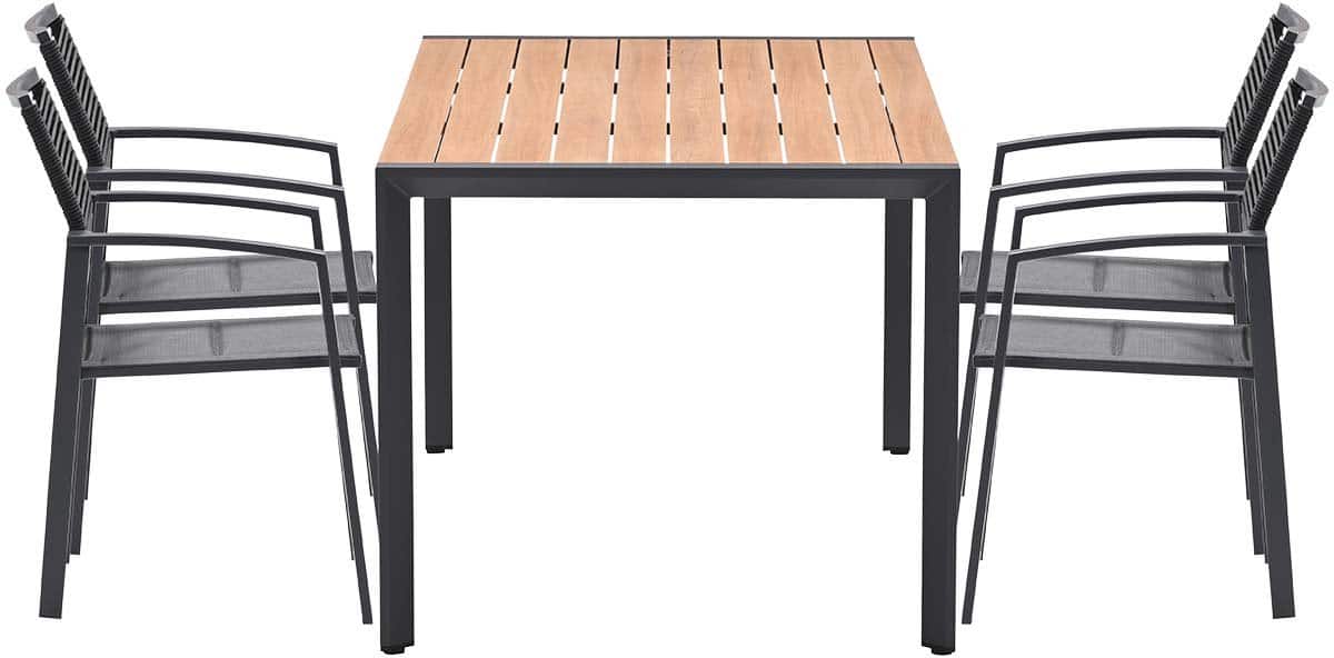 garden impressions felini tuinset 160 cm met 4 cosmo stoelen