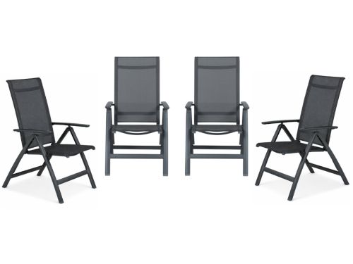 Garden Impressions Gala tuinstoelen set van 4 verstelbaar