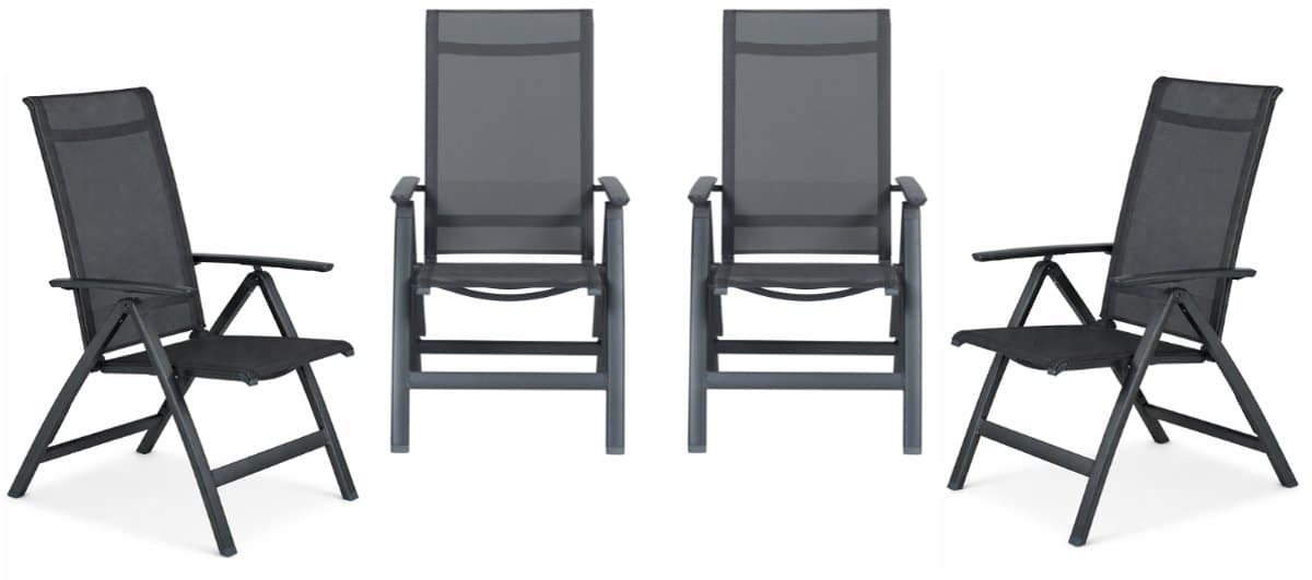 garden impressions gala tuinstoelen set van 4 verstelbaar