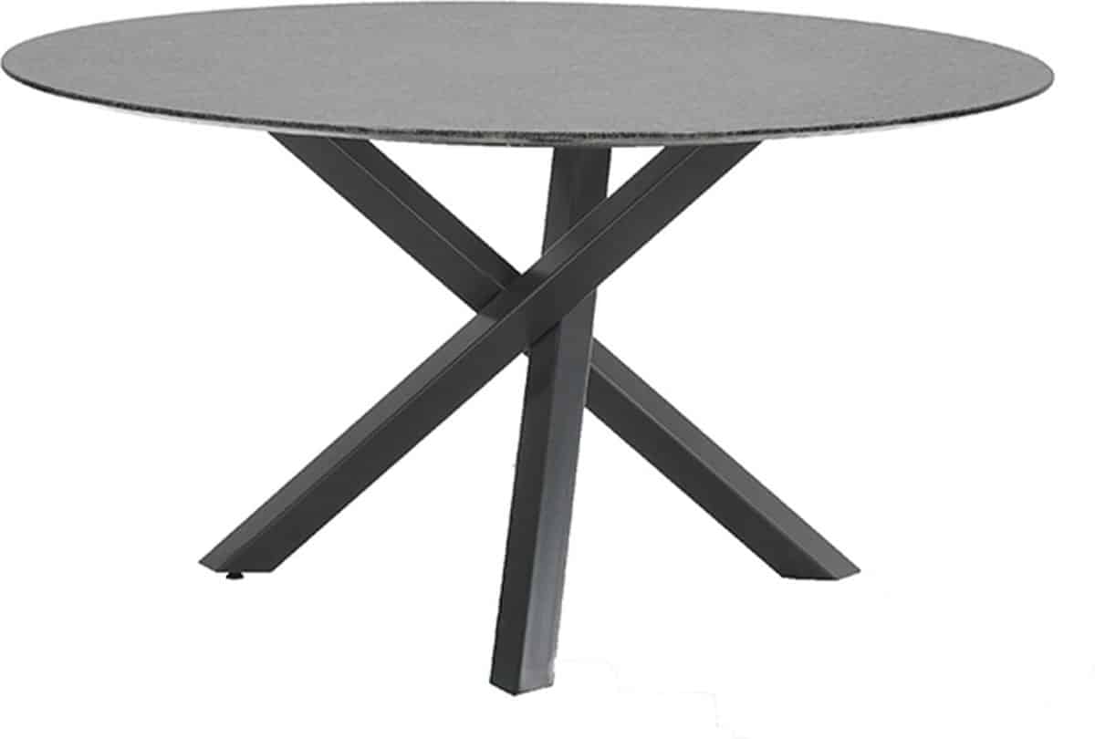 garden impressions gigi tuintafel diamond black Ø120 cm