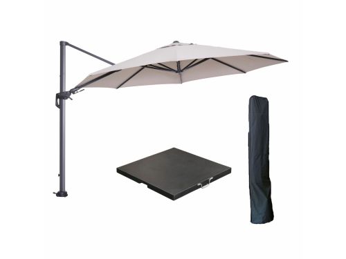 Garden Impressions Hawaii zweefparasol Ø350 cm carbon black / zand