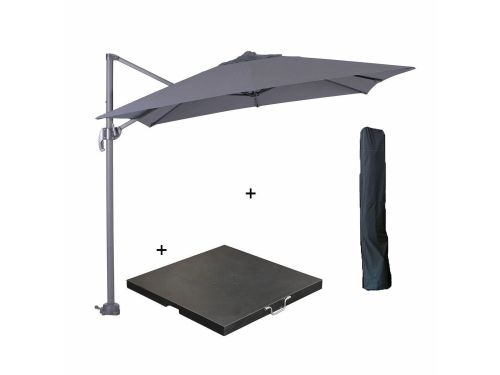 Garden Impressions Hawaii zweefparasol S 250x250 - donker grijs met