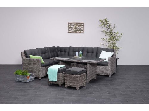 Garden Impressions Jaru lounge dining set incl. 2 krukjes